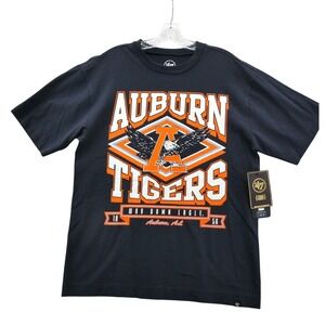'47 Brand Shirt Mens Small Auburn Tigers Navy Blue War Damn Eagle Cotton Graphic